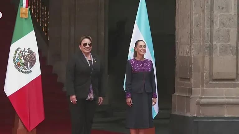 Ceremonia de bienvenida oficial para Xiomara Castro, en Palacio Nacional. Foto: N+